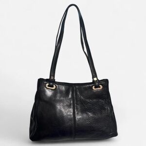 Y2K Genuine Leather Liz Claiborne Purse, Black
